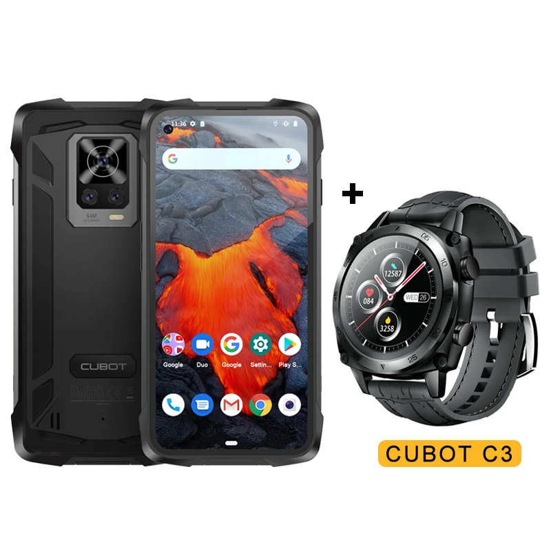 New Cubot KingKong 7 Rugged Smartphone IP68 & IP69K Waterproof 5000mAh 6.36" FHD+ 64MP AI Triple Camera 8GB+128GB NFC Android 11 ddr5 ram 8GB RAM