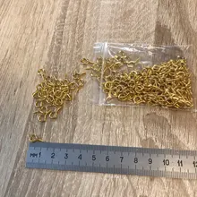 200 unids/lote pequeño Mini ojo Pins eyepin ganchos ojales tornillo roscado 8 colores cierres ganchos DIY joyería hacer accesorios