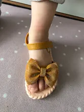 Zapatos de verano para niños, sandalias de princesa para niñas pequeñas, zapatos transpirables suaves con lazo