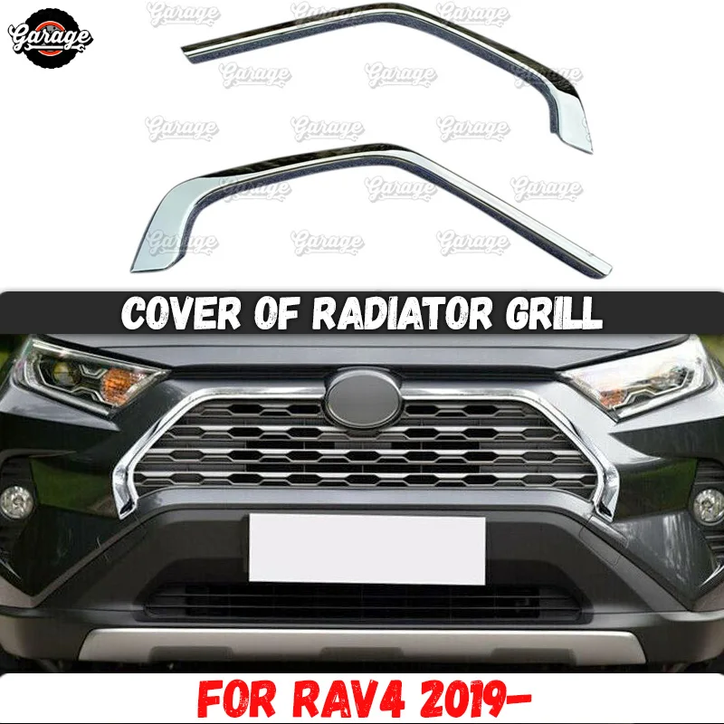 Накладка на крышку радиатора для Toyota RAV4-ABS пластик литье 1 комплект/2 шт. украшения автомобиля stylin