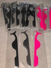 1 Uds pinzas para pestañas falsas, aplicador de pestañas postizas, rizador de extensiones de pestañas, pinza auxiliar, pinzas de maquillaje