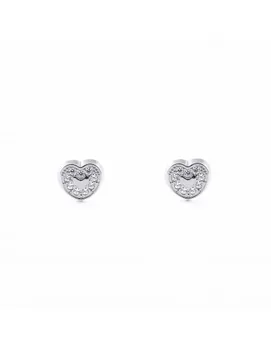 

Earrings Bebe or Girl White Gold Heart Center brightness