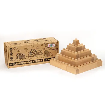 

Деревянный конструктор, набор кубиков Woodblocks (55 деталей)