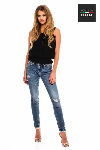 Javier Larrainzar Top Vrouwen TOP-MILY-BLACK Mily Elastische Javier Larrainzar Top Vrouwen TOP-MILY-BLACK Mily Elastische