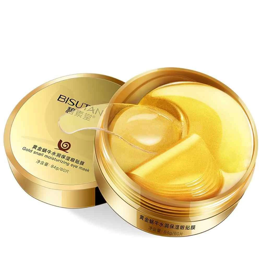 Hydrogel patches for eyes with gold extract and mucin snails bisutang snail moisturizing (60 pieces) | Красота и здоровье