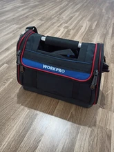 WORKPRO-Bolsa de herramientas de alta resistencia para hombe, organizador de utensilios de 14/15/16 pulgadas de gran capacidad, multibolsa, bandolera