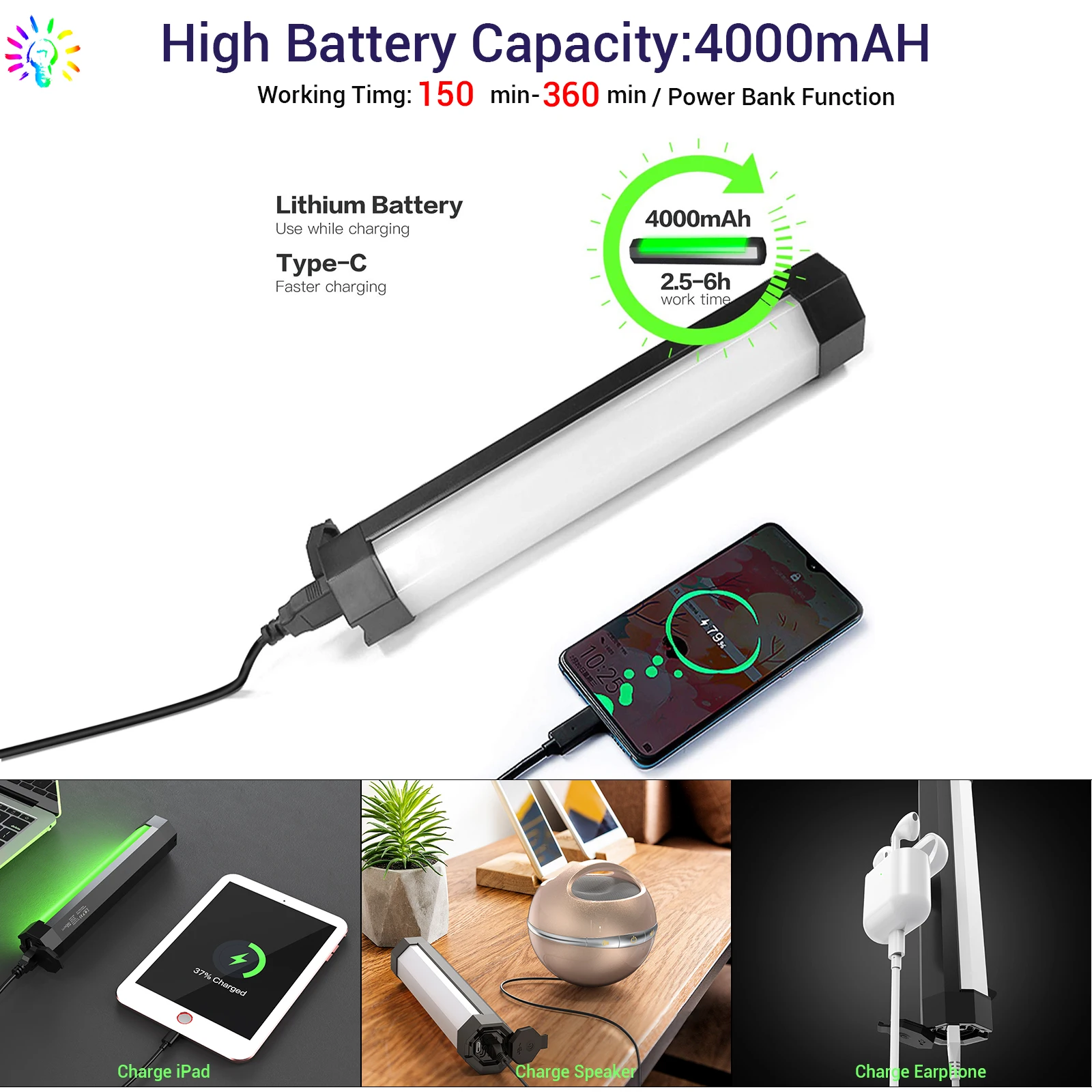 Vara para Tiktok Luz de Vídeo Luxceo Baton Impermeável App Controle Embutido Forte Magnético Led Fotografia Iluminação P200 Rgb Ip67 - Image 3