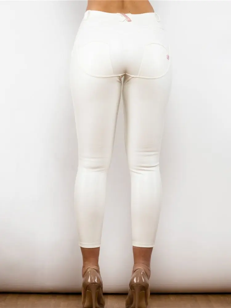 Shascullfites Melody Pencil Pants Soft Pu Leather Pants Butt Lift Leather Leggings Women Scrunch Booty White Leather Pants booty bumpin elvin bishop 1 cd