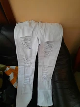 Nueva llegada de los hombres de algodón pantalones vaqueros rasgados de corte Slim Casual en blanco y flaco pantalones vaqueros de hombre de moda elástico hip hop mezclilla Pantalones Hombre