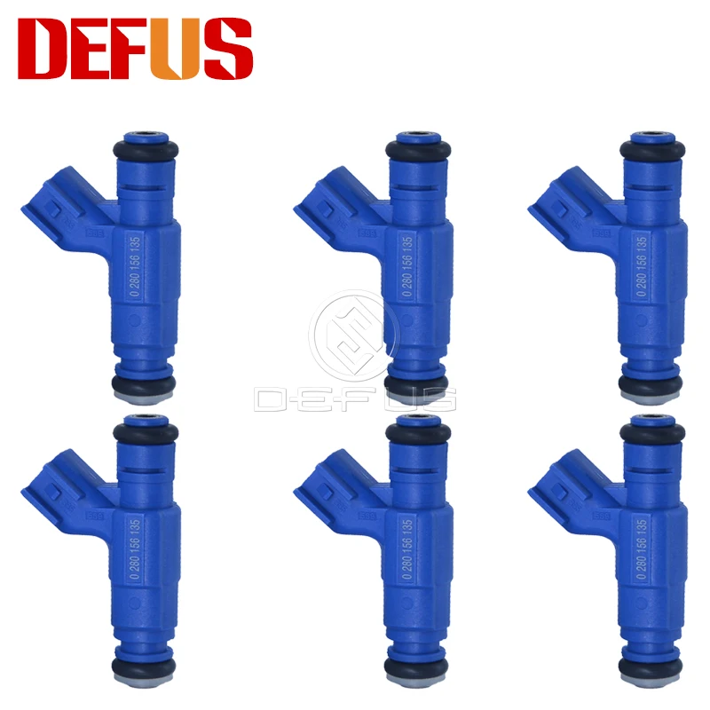 

DEFUS 6x OEM 0280156135 Bico Fuel Injectors Nozzle For Chrysler Pacifica 3.5L Auto Parts Valve Injection High Impedence