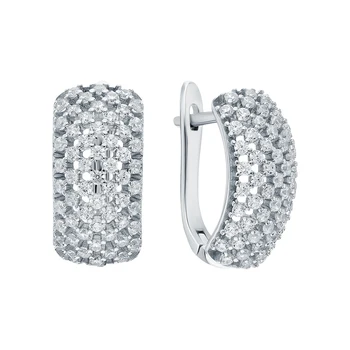

Silver earrings with cubic zirconia sunlight sample 925