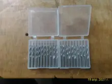 XCAN-Juego de brocas de grabado, Nano Blue Coated brocas de rebajadora de CNC, cortador de fresado de corte, vástago de 1/8 , herramientas de fresado de carburo