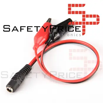 

DC female DC voltage Jack connector 5,5*2,1mm to crocodile Clip Cable