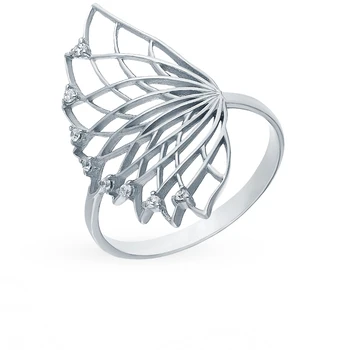 

Silver ring with cubic zirconia sunlight sample 925