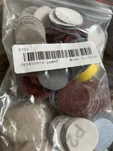 Discos de lijado de 1 pulgada + almohadilla de lijado de bucle, 1 pulgada + 1/8 pulgadas, conjunto mixto de lija, 100 Uds.