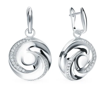 

Silver earrings with cubic zirconia sunlight sample 925