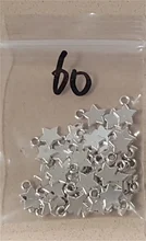 WYSIWYG-abalorios de estrella hechos a mano, 40 Uds., 3 colores, oro Kc, cobre antiguo, Color plata antigua, 10x7mm