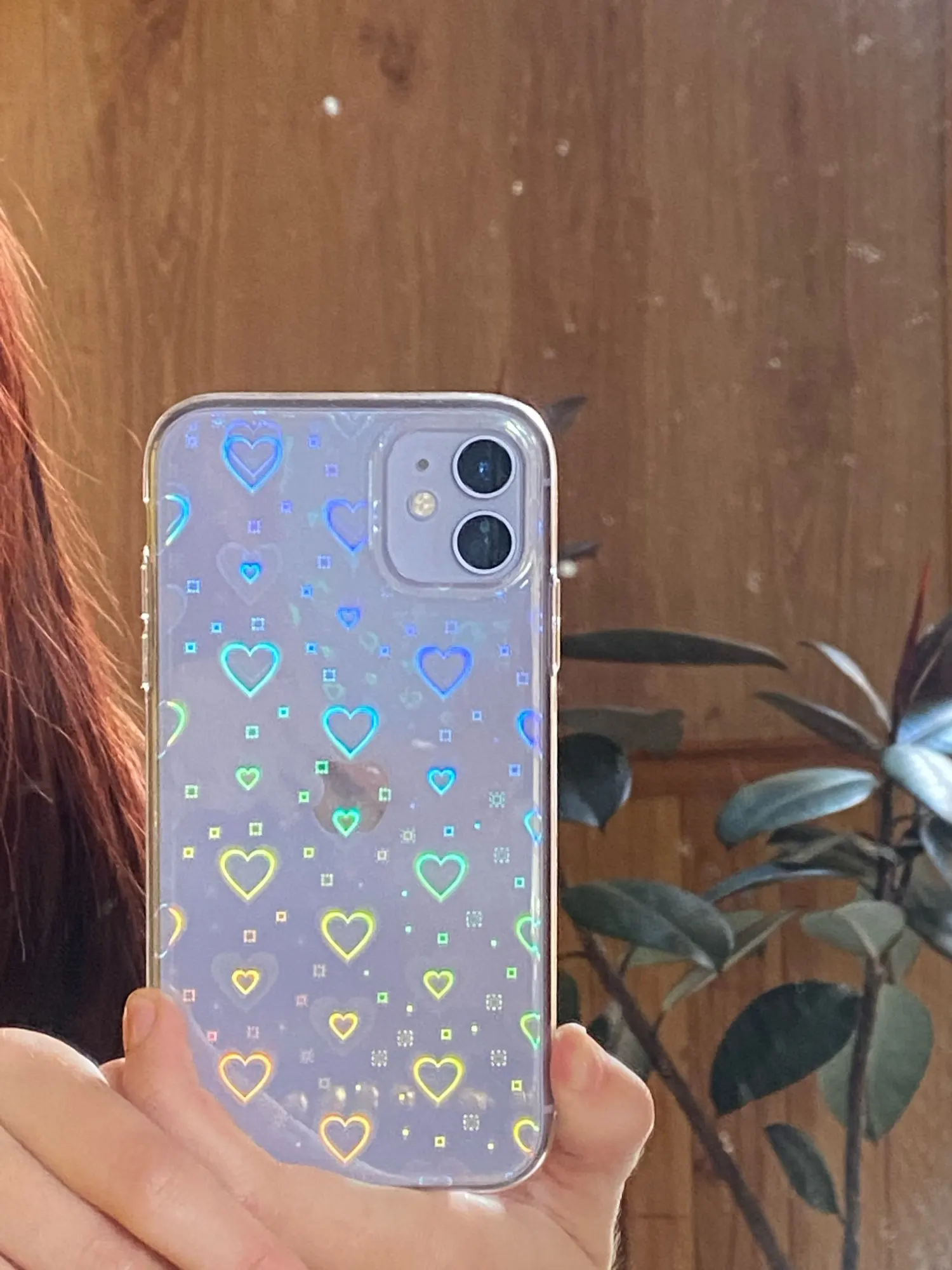 Korea Holographic Hearts iPhone-fodral