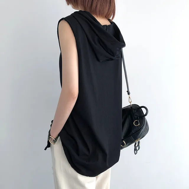 Solid Color 2023 Brand New Men's Tank Tops Vest Sleeveless Tees For Male Hooded Man Vests Tops Hip Hop Men Tank Top T shirt 2