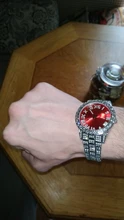 Red Watch Diamond MISSFOX Gold Man Top-Brand Waterproof 18k Luxury Modern Quartz Men