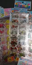 12 unids/pack al azar de dibujos animados de los niños pegatinas kawaii 3D burbuja hinchada pegatinas niños niñas regalo