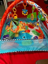 Manta de juego para gatear para bebés, estera multifunción para gatear con valla, juguetes de iluminación, 0-18