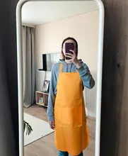 Delantales de cocina coloridos para adultos, accesorio de limpieza de cocina, sin mangas, práctico, de bolsillo