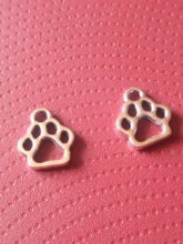 30 Uds. De dijes de pata de perro, colgante de Color plateado bronce tibetano de 13x11mm, fabricación de joyas antiguas DIY, artesanía hecha a mano