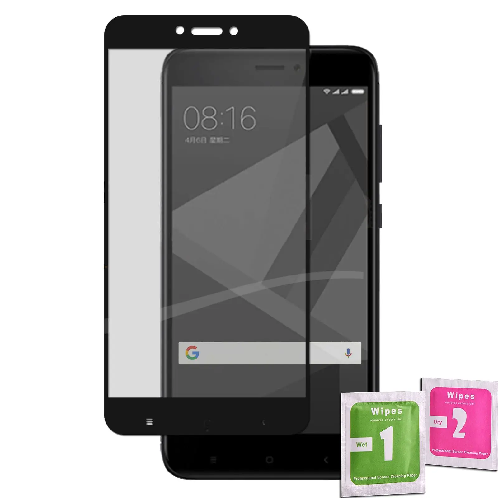Закаленное стекло протектор Full 4D для Xiaomi Redmi 4/4X черный