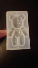 Moldes UV de silicona con forma de oso para joyería, moldes de resina para joyería, DIY, llavero, juguetes para niños