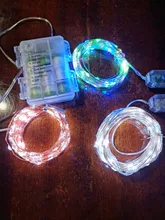 Christmas-Light Timer Decoration Led-String Copper-Wire-Garland Remote-Control Waterproof