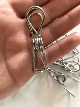 Pinzas para ropa de acero inoxidable multiusos, soportes de pinzas para ropa, abrazaderas para ropa, Clip de sellado para el hogar, 5/10/20 piezas
