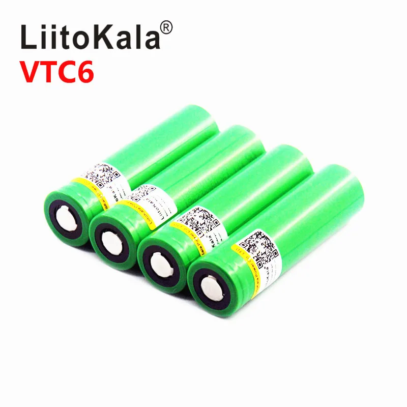 4 шт. Liitokala Новинка 3,6 V US18650 VTC6 3000mAh 30A разрядка E-Cig батарея