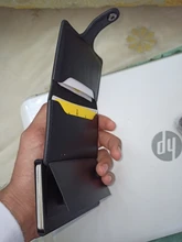 Nuevo RFID billetera automática tarjeta de crédito funda, soporte de aleación de aluminio de Anti-desmagnetización Anti-robo RFID tarjeta de crédito