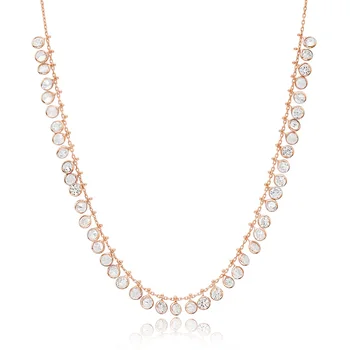 

MINT Jewelry Shaker Beaded Zircon Design Turkish Handmade 925 Sterling Silver Necklace Multiple colors of Necklace