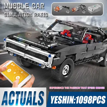 

Yeshin App Motorized 42111 Technic Car Ultimate Muscle Car Compatible With MOC-17750 Model Building Blocks Kids Christmas Gifts