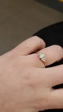 Anillo de ópalo ovalado blanco para mujer, sortija de boda fina de Color dorado para mujer, sortija de compromiso de piedra redonda de cristal Vintage