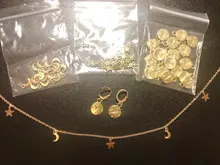 Eruifa-20 Uds. De 12mm de abalorios de aleación de Zinc, collares al por mayor, pendientes, pulsera, joyería hecha a mano, 2 colores