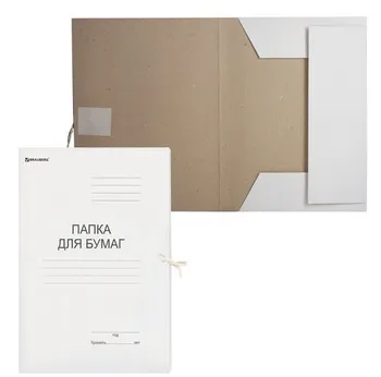 

Folder for papers with strings officespace White 300g/m2