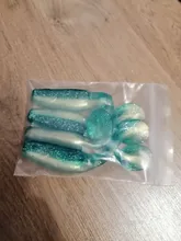 Wokotip-señuelo suave de pesca, cebo de 10cm/10g, 4 unids/set para pesca de sábalo, lubina, cola en T, equipo de aparejos de pesca