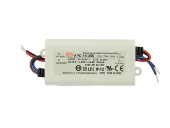 

Led Driver DC MeanWell APC-16-350 transformer 350mA 12V-48V DC 16W constant current IP42