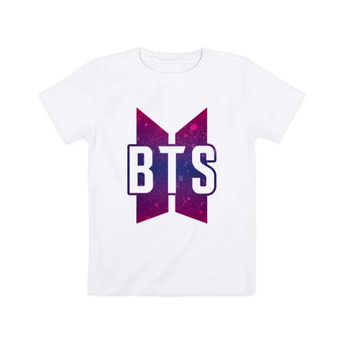 Детская футболка хлопок «BTS» для мальчиков и девочек, Легкая футболка из хлопка с рисунком - Цвет: Золотой