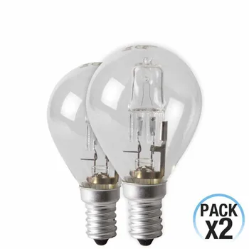 

Pack 2 Bulbs Eco-Halógenas Spherical E14 28W