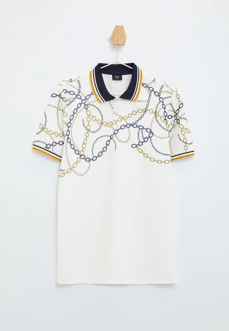 

DeFacto Summer Man Fashion Polo Shirt Simple Pattern Men's Casual Comfort Short Sleeves Tops New - L7502AZ19HS