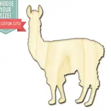 Llama Alpaca Animal-на заказ Выберите свой размер-лазерная резка Деревянные Художественные товары для рукоделия Настенный декор свадебный детский DCS0586