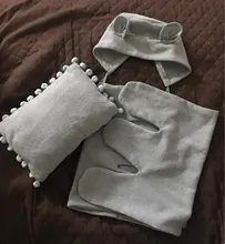 3 unids/set bebé gorro cojín de fotografía recién nacido bebés sesión de fotos Accesorios