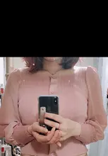 Women Blouse Shirt Mesh Long-Sleeve Patchwork Blusas Casual Fashion Tops And Autumn New