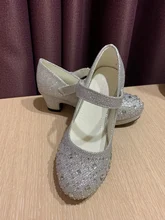 Princess Shoes Girls Sandals Rhinestone Glitter ULKNN High-Heel Children Enfants Female