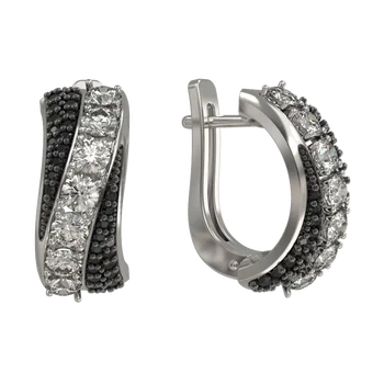 

Arina earrings in silver with cubic Zirconia and spinel