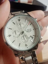 LIGE-reloj analógico de acero inoxidable para hombre, accesorio de pulsera de cuarzo resistente al agua con cronógrafo, complemento masculino deportivo de marca de lujo con diseño moderno, 2021